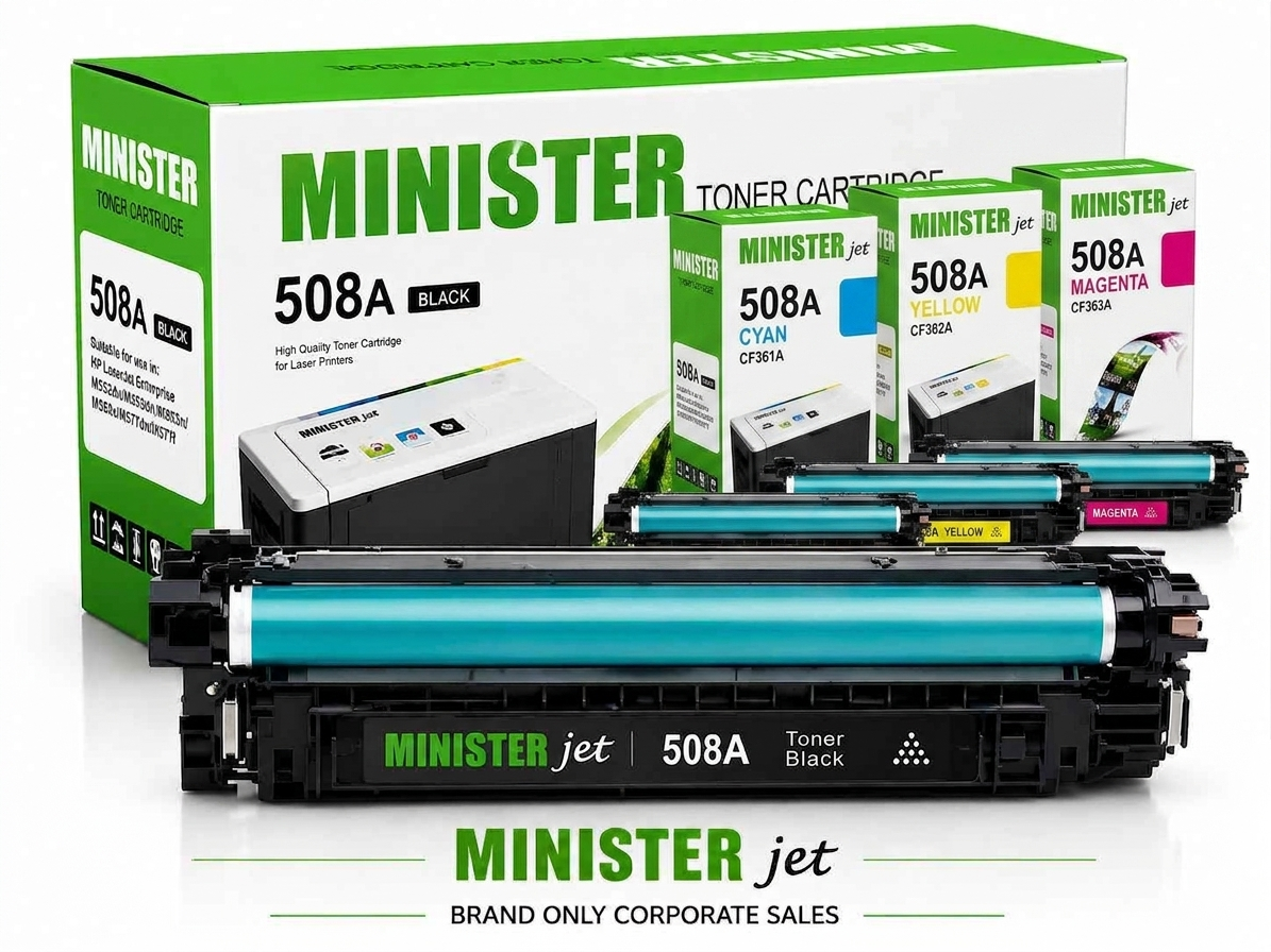 508A Full Set  Color Toner for Hp Color Jet M553n Printer Minister jet